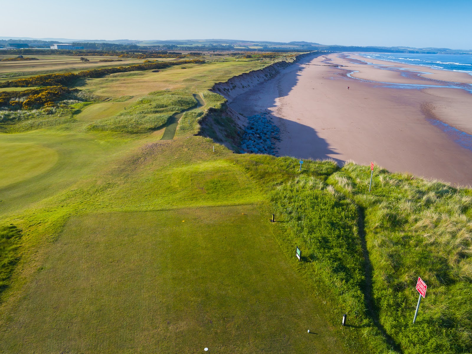 Montrose Golf Links, dunes and links turf along the Angus coast under a North Sea sky