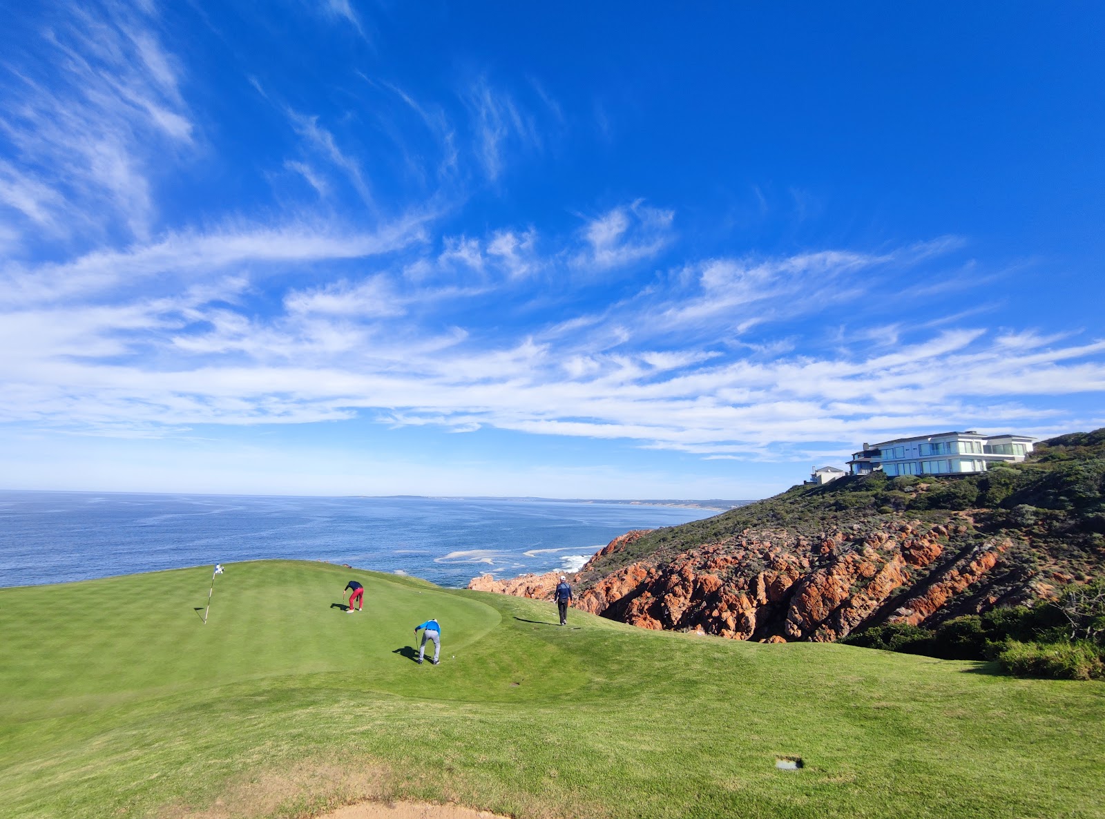 Pinnacle Point golf holes along the clifftops at Mossel Bay, Garden Route