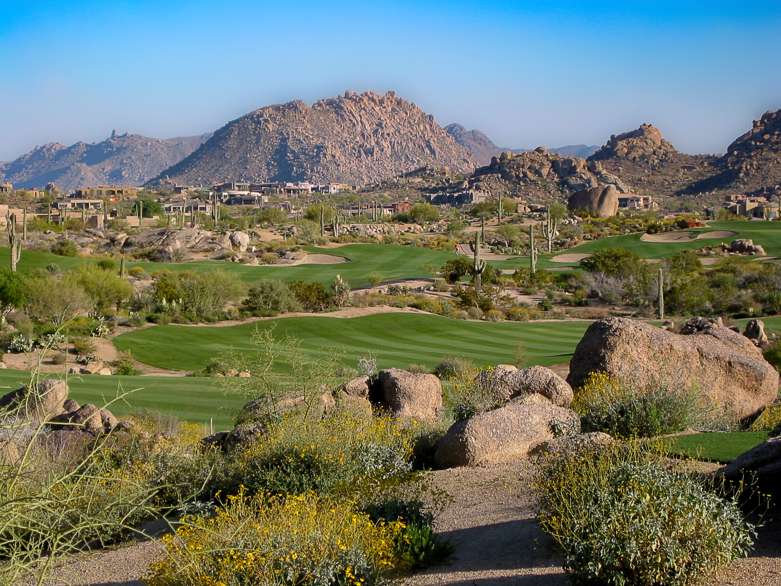 Troon North Golf Club, desert golf among saguaro and granite boulders in Scottsdale, Arizona