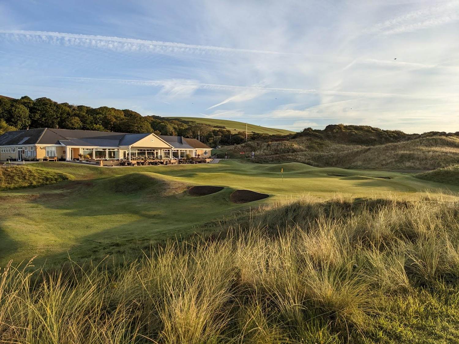 Saunton Golf Club, Devon, links fairways behind the dunes