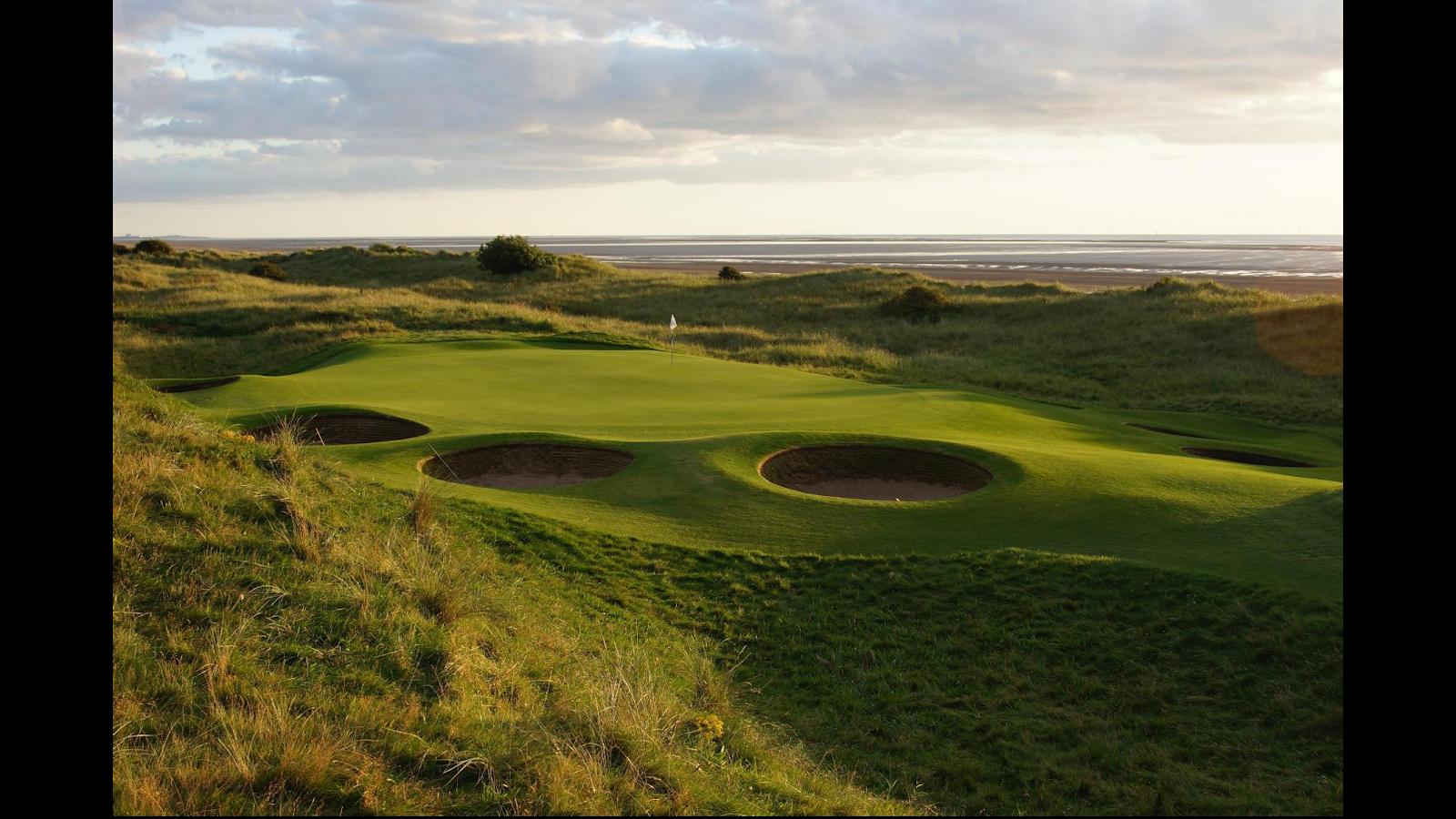 Silloth on Solway Golf Club, Cumbria, links dunes above the Solway Firth