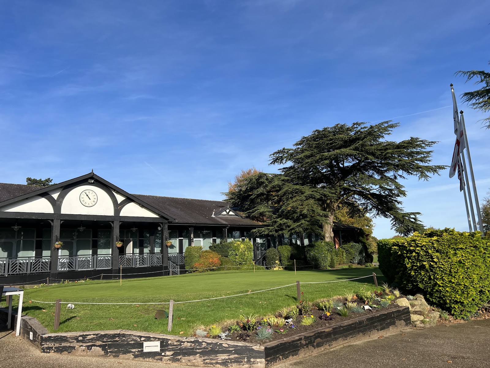 The Mere Golf Resort and Spa at Knutsford, Cheshire, parkland fairway beside the lake