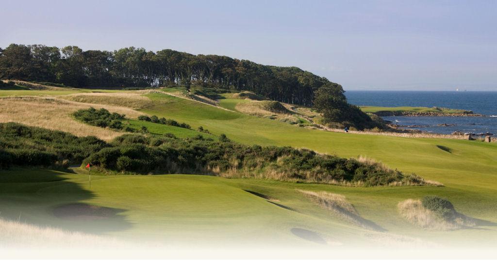 Kingsbarns Golf Links, fairways running along the North Sea coast of Fife