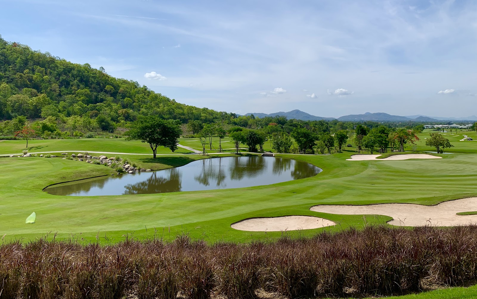 Black Mountain Golf Club fairways in the hills above Hua Hin, Thailand