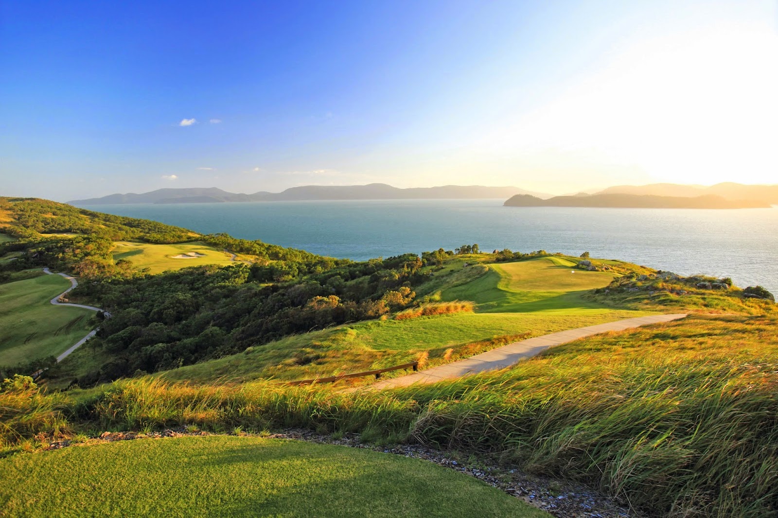 Hamilton Island Golf Club on Dent Island, fairways above the Coral Sea in the Whitsundays